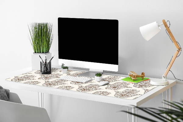 Full desk mat brown symbol