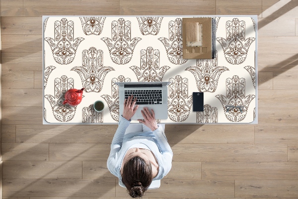 Full desk mat brown symbol