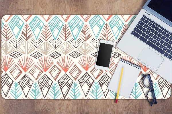Large desk mat table protector ethnic pattern
