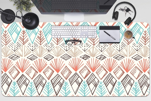 Large desk mat table protector ethnic pattern