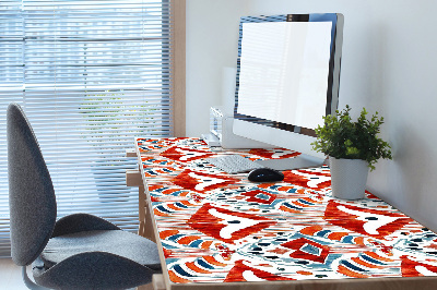 Large desk mat table protector ethnic style