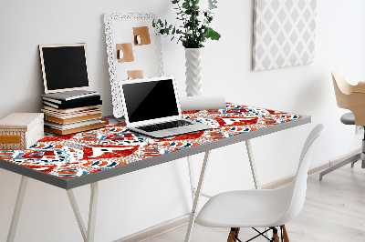 Large desk mat table protector ethnic style