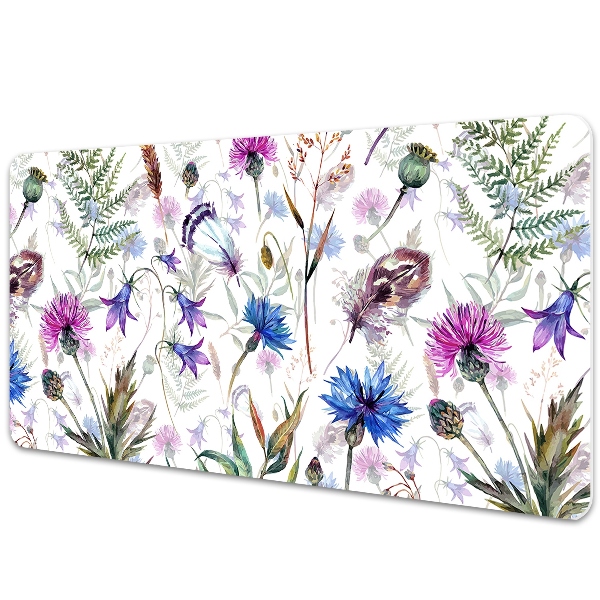 Large desk pad PVC protector Field flowers