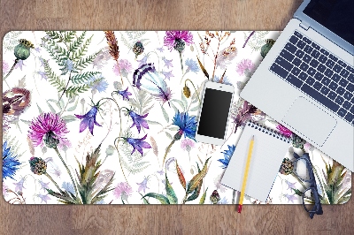 Large desk pad PVC protector Field flowers