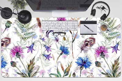 Large desk pad PVC protector Field flowers