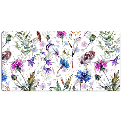 Large desk pad PVC protector Field flowers