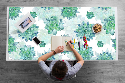 Large desk mat for children Succulents