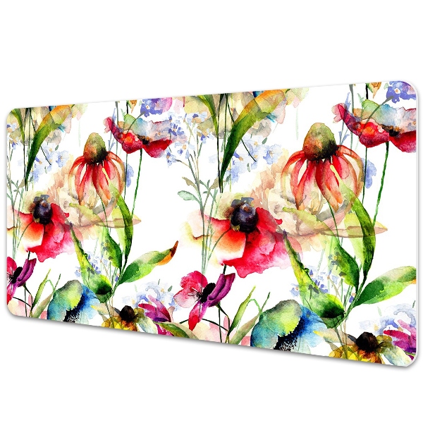 Full desk pad Colored flowers