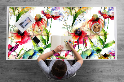 Full desk pad Colored flowers