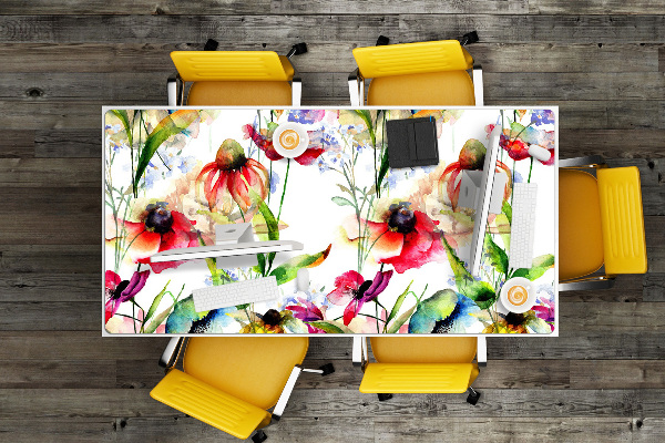 Full desk pad Colored flowers
