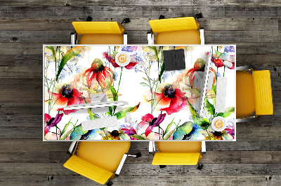 Full desk pad Colored flowers