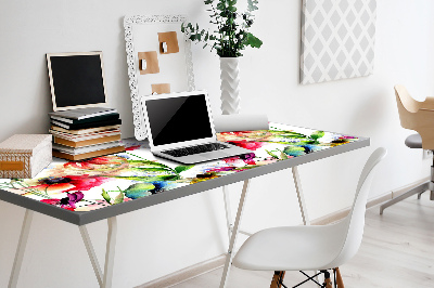 Full desk pad Colored flowers