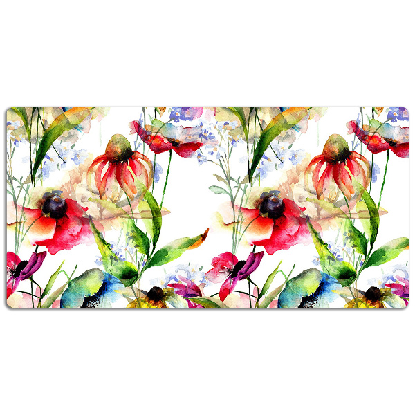 Full desk pad Colored flowers