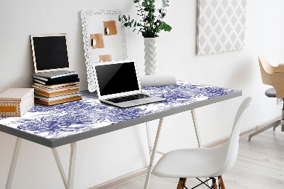 Full desk pad purple peonies