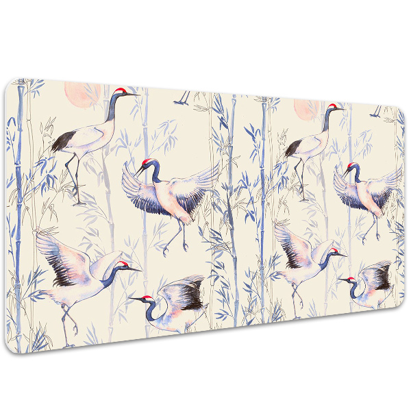 Large desk pad PVC protector dancing crane