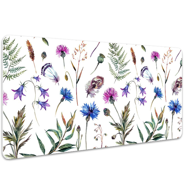 Large desk mat table protector Flowers from the meadow
