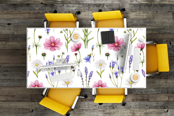 Desk pad Wildflowers daisies