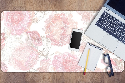 Full desk mat flowery pattern