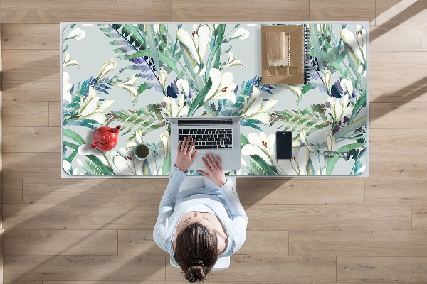 Large desk mat for children crocuses