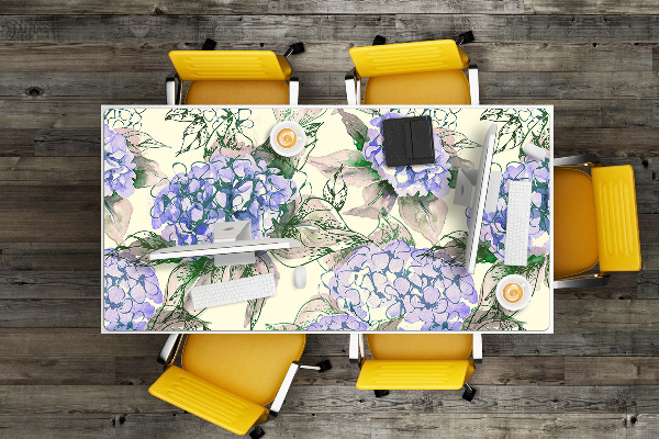 Large desk mat for children Hydrangea