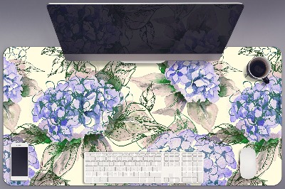 Large desk mat for children Hydrangea