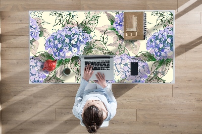 Large desk mat for children Hydrangea