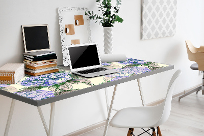 Large desk mat for children Hydrangea