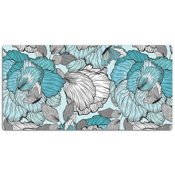 Desk mat floral composition