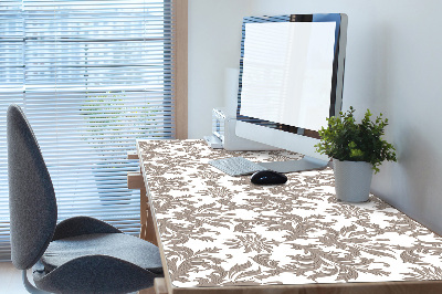 Large desk mat table protector baroque pattern