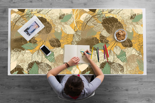 Large desk pad PVC protector retro art
