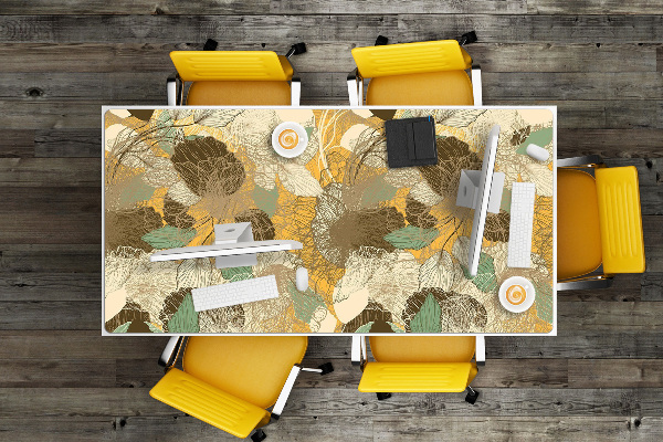 Large desk pad PVC protector retro art