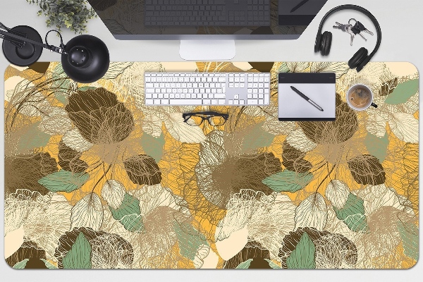 Large desk pad PVC protector retro art