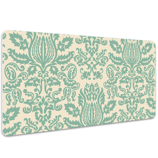 Full desk pad green Damask