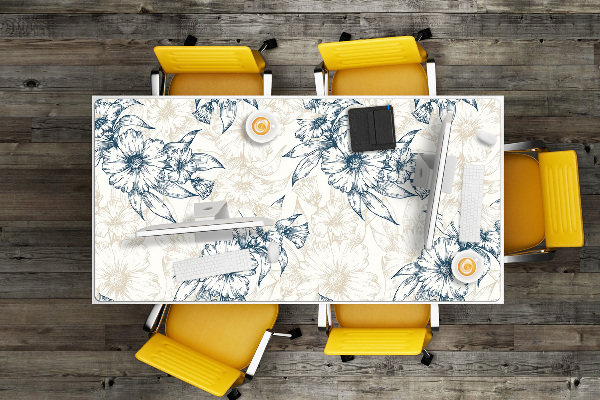 Desk pad floral art