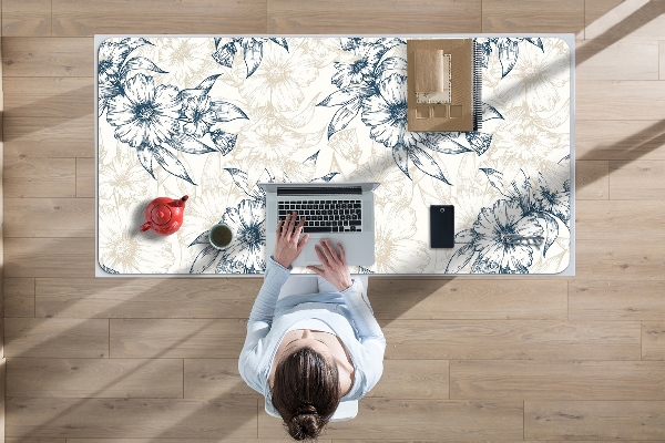 Desk pad floral art