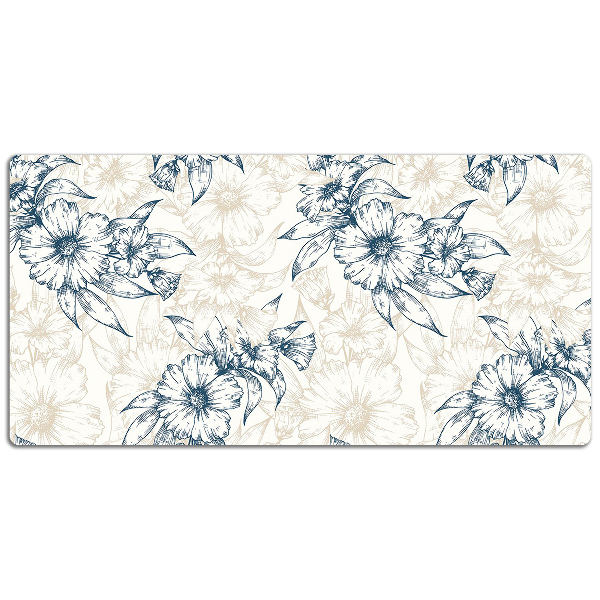 Desk pad floral art