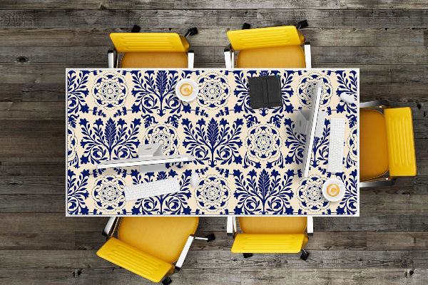 Full desk mat blue pattern