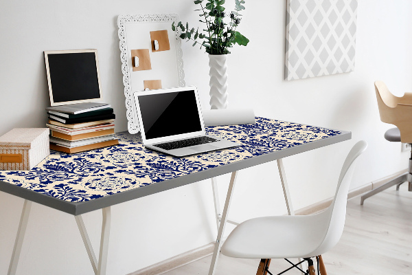 Full desk mat blue pattern