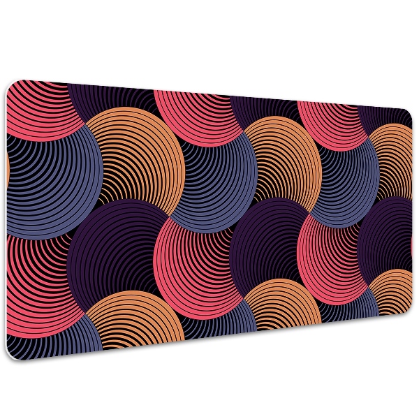 Large desk mat table protector colorful pattern