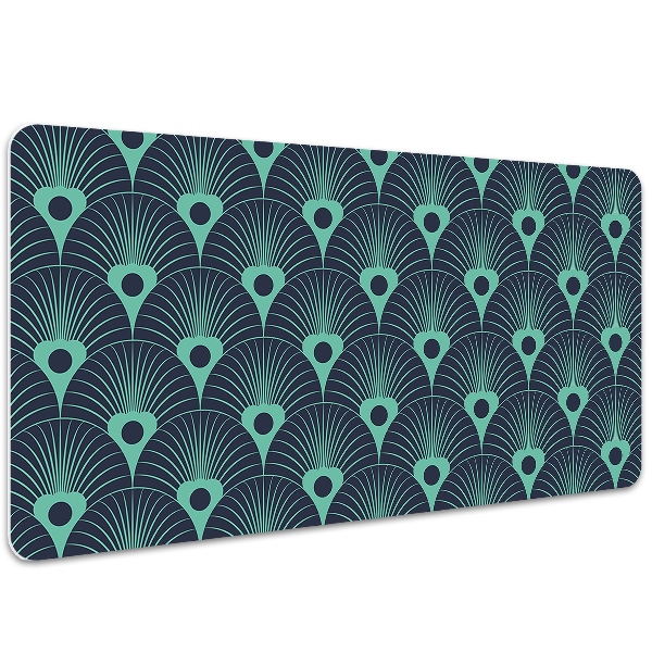 Full desk mat neon blue