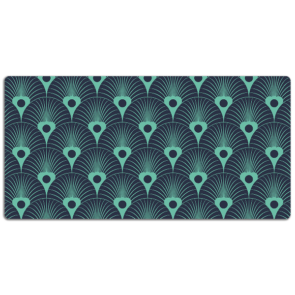 Full desk mat neon blue
