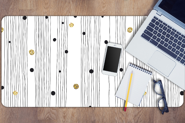 Large desk mat table protector thin lines