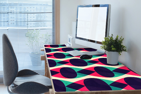 Large desk mat table protector colorful pattern