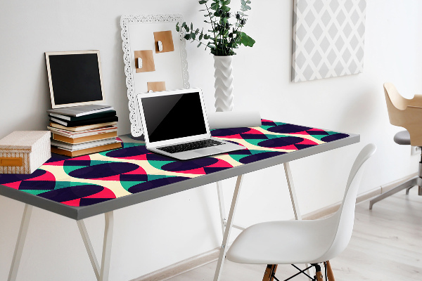 Large desk mat table protector colorful pattern