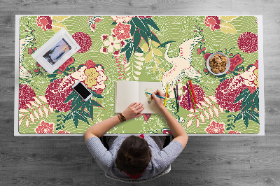 Large desk mat table protector fauna and Flora