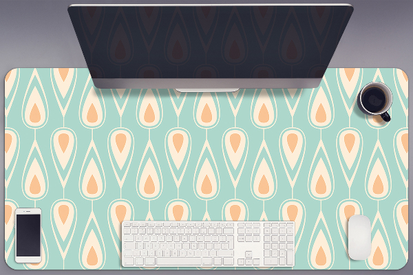 Large desk pad PVC protector retro wallpaper