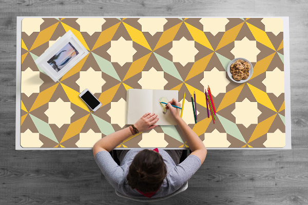 Large desk mat for children retro pattern