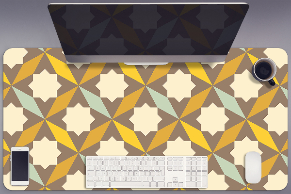 Large desk mat for children retro pattern
