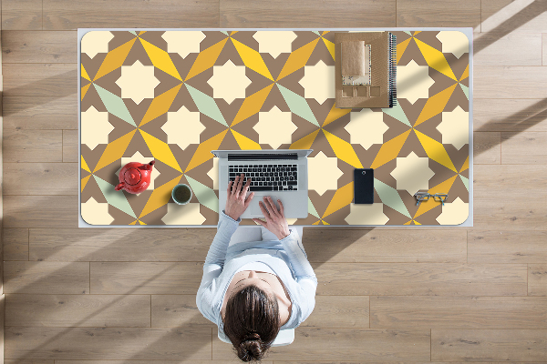 Large desk mat for children retro pattern