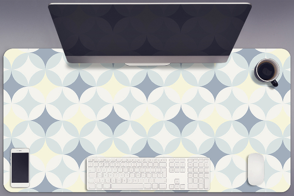 Large desk mat for children retro pattern